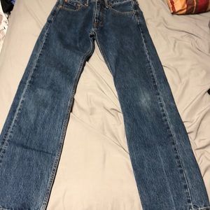 Non-skinny regular denim jeans
